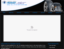 Tablet Screenshot of maniarsales.com